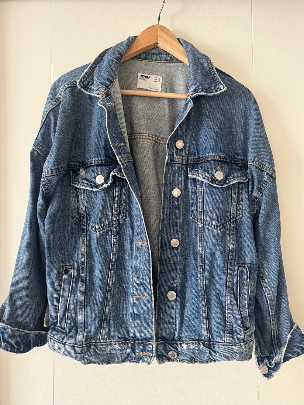 Bershka Classic Blue Denim Jacket
